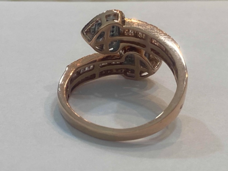 Photo 1 of 10K ROSE GOLD 1ctw DIAMONDS RING 4G SIZE 8 1/2 #37