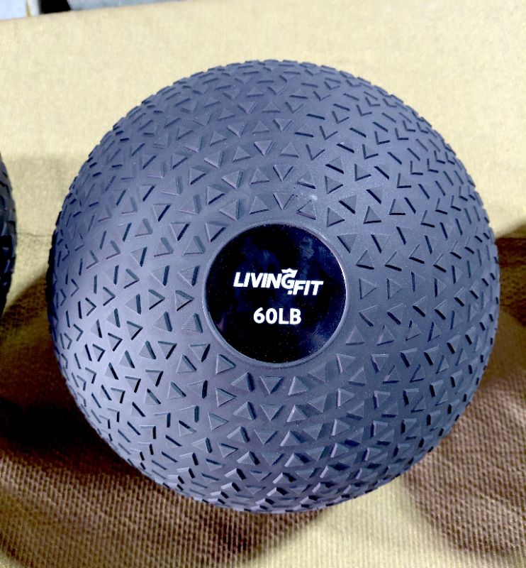 Photo 1 of NEW IN BOX 60LB BLACK WORKOUT SLAM BALL FROM LIVING FIT