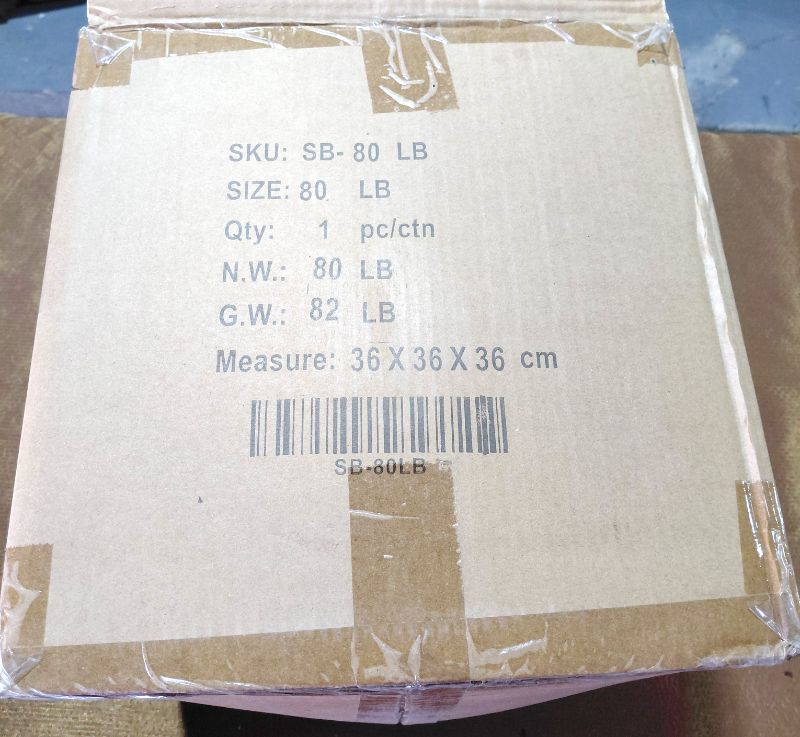 Photo 1 of NEW IN BOX 90LB BLACK WORKOUT SLAM BALL FROM LIVING FIT