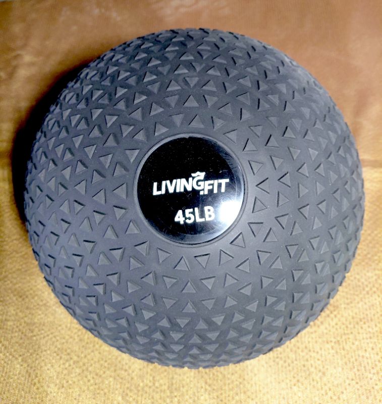 Photo 1 of NEW IN BOX 90LB BLACK WORKOUT SLAM BALL FROM LIVING FIT