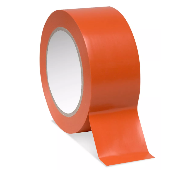 Photo 1 of 4- NEW ROLLS ULINE S-9665 ORANGE INDUSTRIAL VINYL SAFETY TAPE - 2" X 36 YDS