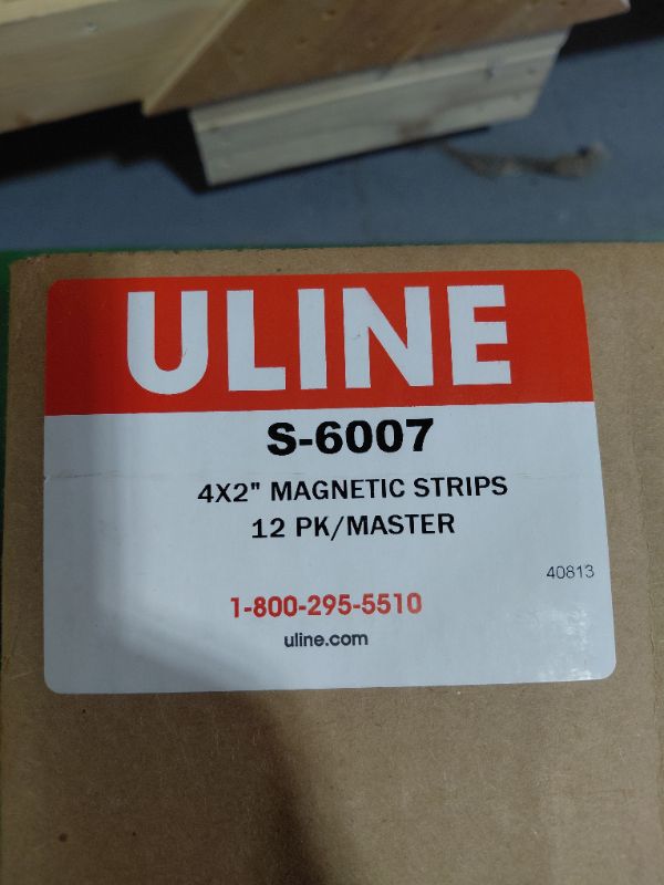 Photo 1 of NEW 1,200 2" X 4" MAGNETIC STRIPS ULINE S-6007
