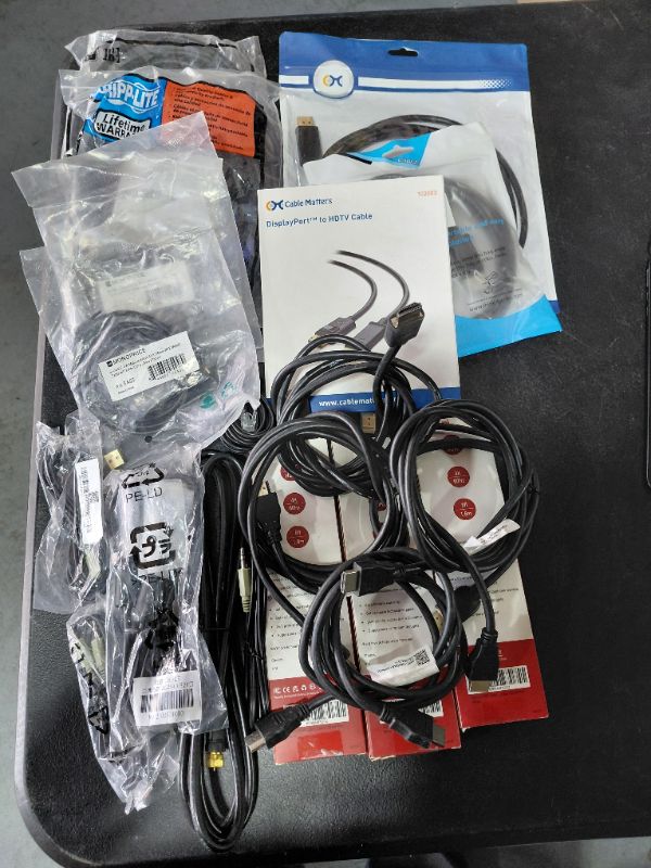 Photo 1 of CONTENTS OF TOE- HDMI, DISPLAYPORT & CABLES