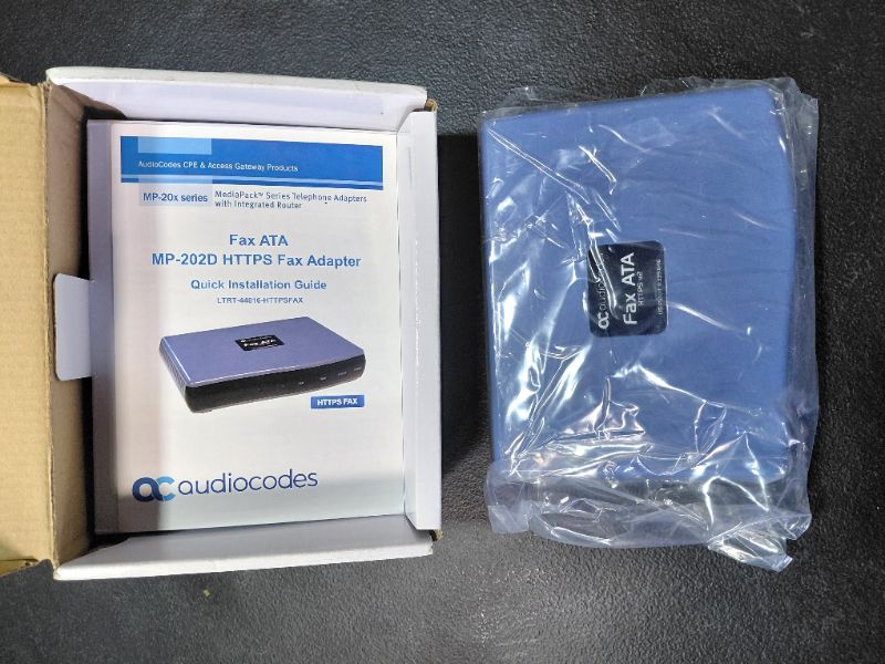 Photo 1 of AUDIOCODES FAX ATA ADAPTER MP-202D
