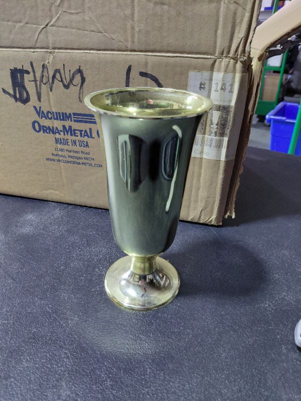 Photo 1 of BOX OF 12 VACUUM ORNA METAL PLASTIC CUPS