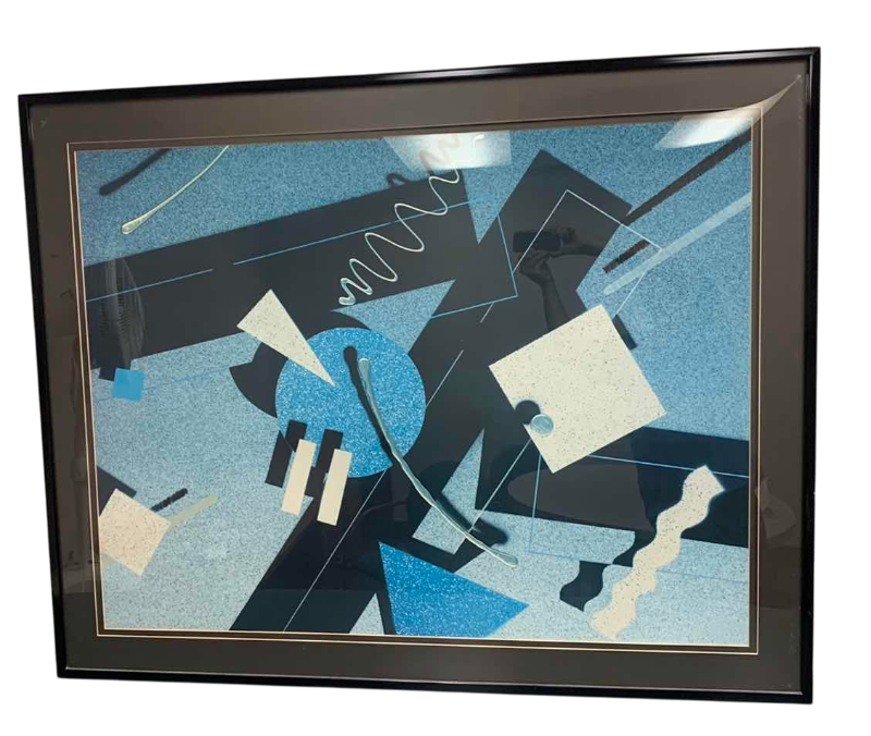 Photo 1 of MATTED ABSTRACT ART PRINT 50” X 40”