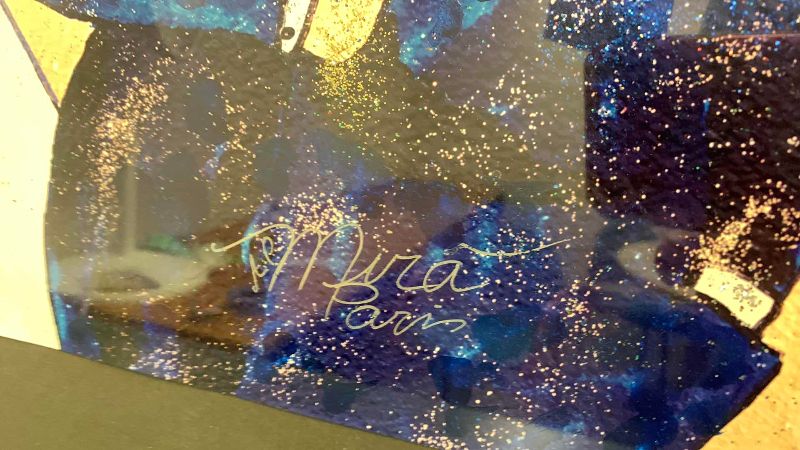Photo 1 of MATTED SIGNED BY A.C MIRA PARIS ART PRINT WITH METALLIC ENHANCEMENTS 37” X 45”