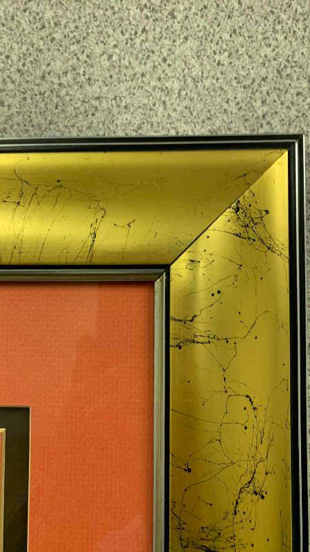 Photo 1 of MATTED SIGNED BY A.C MIRA PARIS ART PRINT WITH METALLIC ENHANCEMENTS 37” X 45”