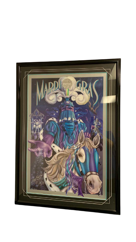 Photo 1 of 1993 NEW ORLEANS MARDI GRAS SIGNED AND NUMBERED PRINT 212/500 BY MICHAEL HURT