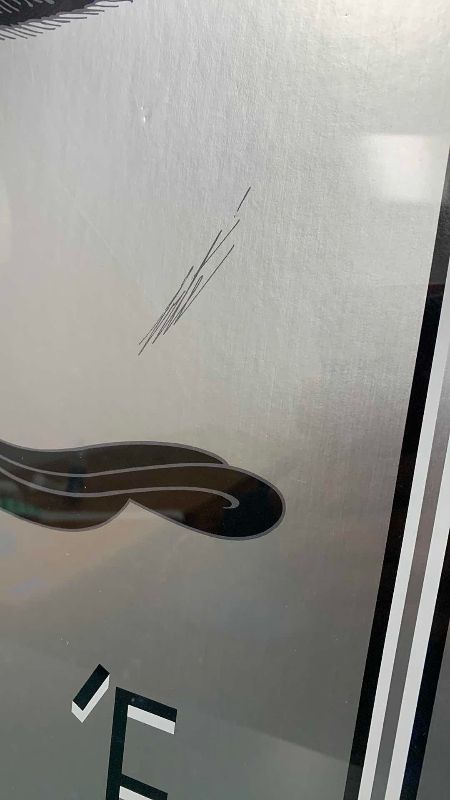 Photo 1 of 1980 ERTE “SYMPHONY IN BLACK” LITHOGRAPH ON SILVER FOIL 29” X 39”