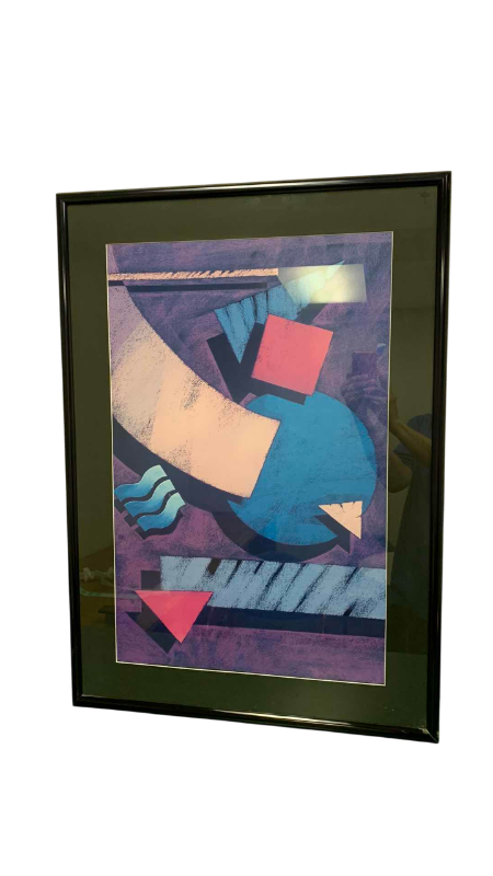 Photo 1 of GEOMETRIC ABSTRACT PRINT 26” X 38”