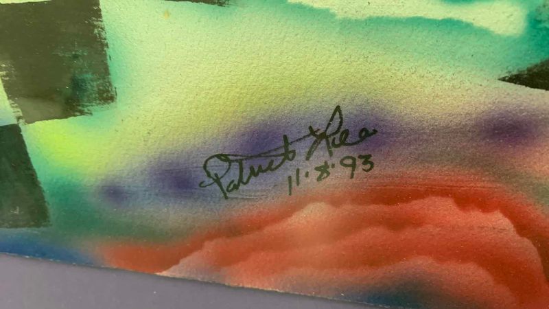 Photo 1 of ABSTRACT SIGNED ART PRINT 31” X 38”