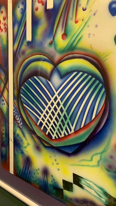 Photo 1 of ABSTRACT SIGNED ART PRINT 31” X 38”