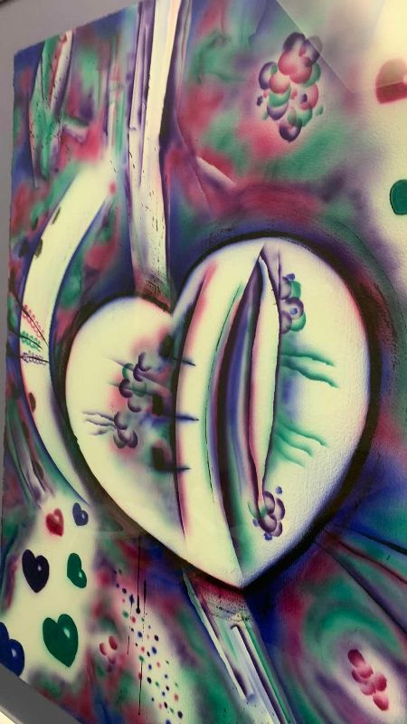 Photo 1 of ABSTRACT SIGNED ART PRINT 31” X 38”