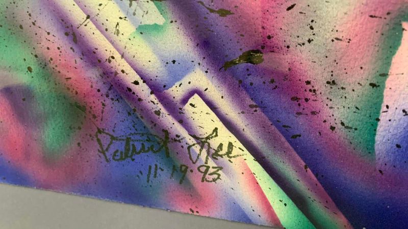 Photo 1 of ABSTRACT SIGNED ART PRINT 31” X 38”