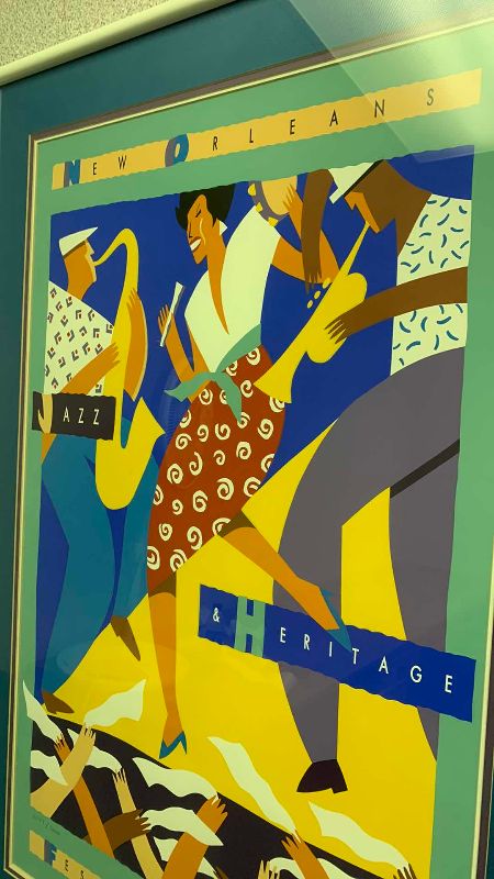 Photo 1 of 1992 NEW ORLEANS JAZZ AND HERITAGE FESTIVAL SIGNED AND NUMBERED 2237/3000 26” X 38”