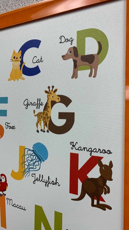 Photo 1 of CHILDRENS LETTERS LEARNING PRINT 25” X 37”