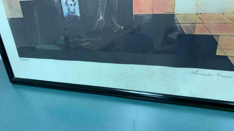 Photo 1 of SALVADOR DALI “LINCOLN IN DALIVISION” PRINT WITH DALIOPTIC LENS 25” X 33”