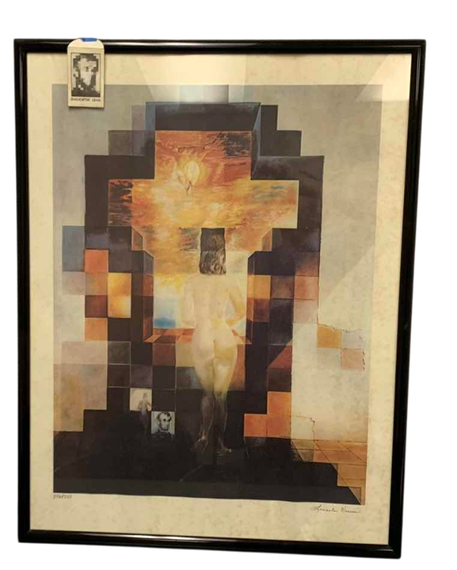 Photo 1 of SALVADOR DALI “LINCOLN IN DALIVISION” PRINT WITH DALIOPTIC LENS 25” X 33”