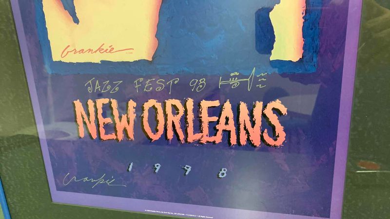 Photo 1 of 1998 NEW ORLEANS JAZZ FEST ARTWORK 19” X 32”