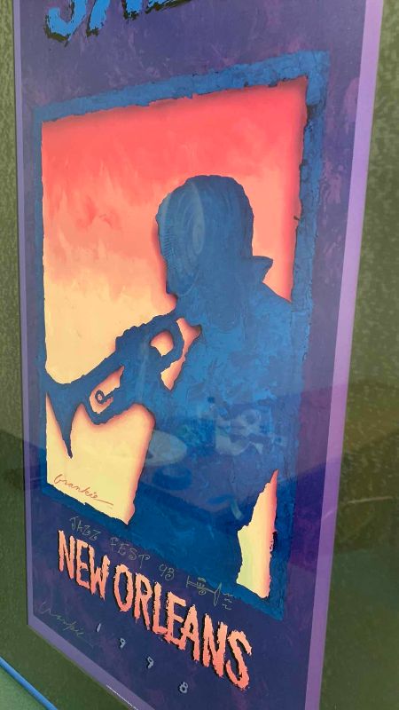 Photo 1 of 1998 NEW ORLEANS JAZZ FEST ARTWORK 19” X 32”