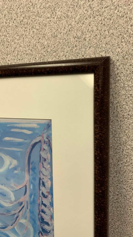 Photo 1 of ABSTRACT BEACH SCENE ART PRINT 29” X 29”