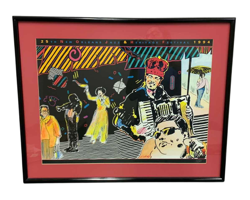 Photo 1 of 1994 NEW ORLEANS JAZZ AND HERITAGE FESTIVAL PRINT NUMBERED 1125/10000 29” X 23”