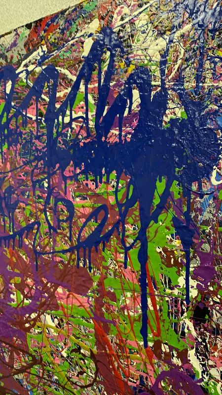 Photo 1 of ABSTRACT OIL PAINTING ON CANVAS 36” X 36”