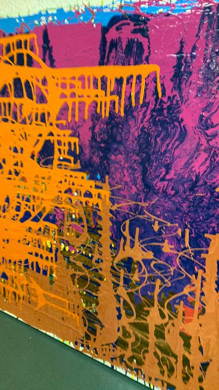 Photo 1 of ABSTRACT OIL PAINTING ON CANVAS 30” X 24”