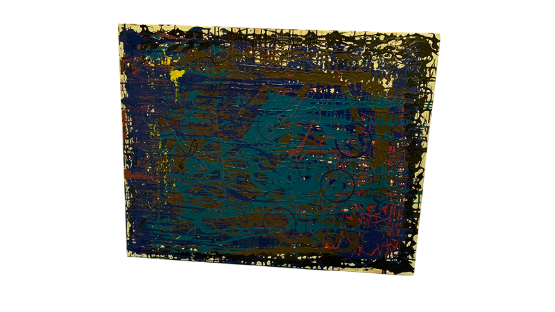 Photo 1 of ABSTRACT OIL PAINTING ON CANVAS 30” X 24”