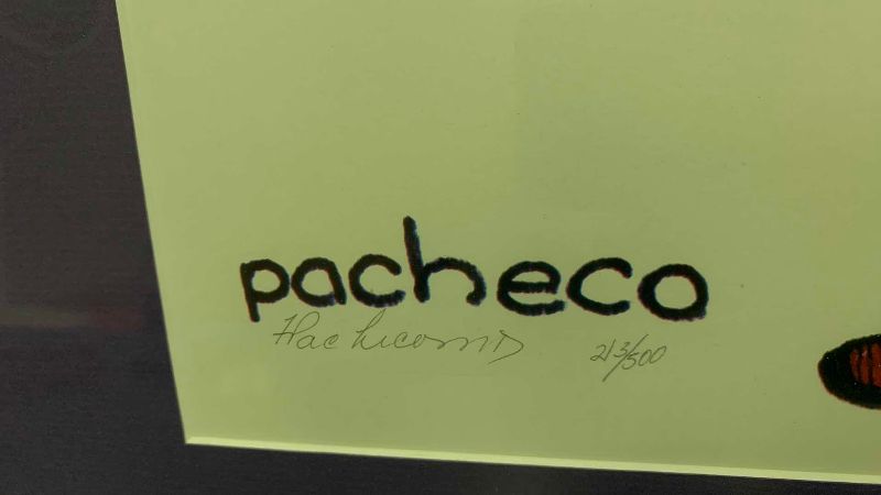 Photo 1 of FERDIE PACHECO “CHUCK IT” SIGNED AND NUMBERED LITHOGRAPH  PRINT 213/500 26” X 23”