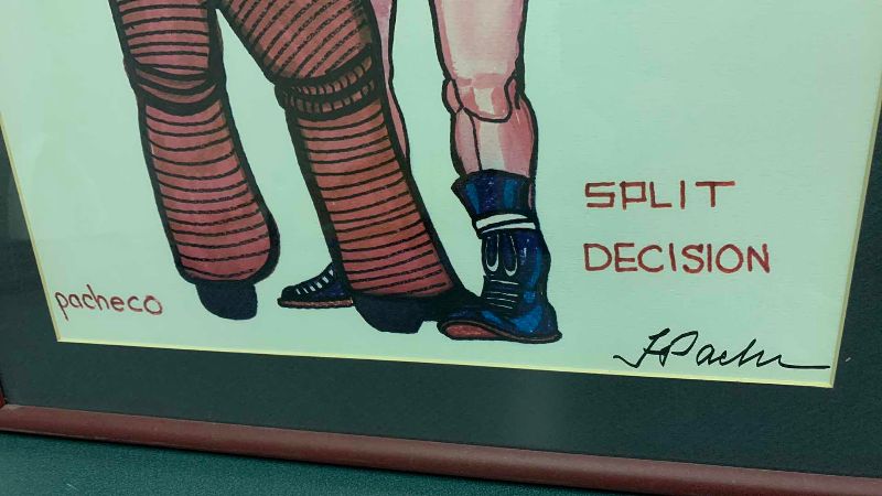 Photo 1 of FERDIE PACHECO “SPLIT DECISION” SIGNED LITHOGRAPH PRINT 19” X 24”