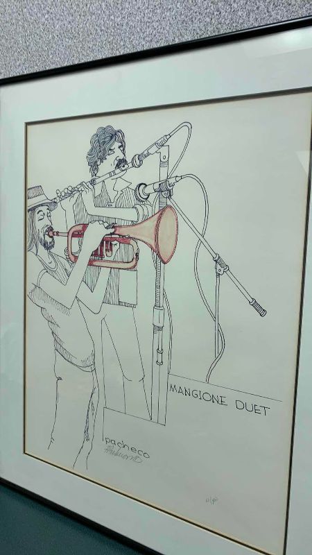 Photo 1 of FERDIE PACHECO “MANGIONE DUET” SIGNED AND NUMBERED 62/100 LITHOGRAPH PRINT 20” X 25”