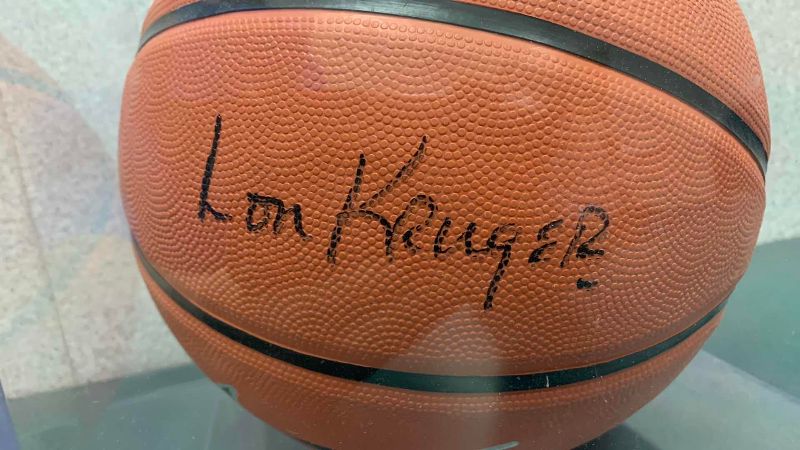 Photo 1 of UNLV RUNNING REBELS BASKETBALL SIGNED BY COACH LON KRUGER