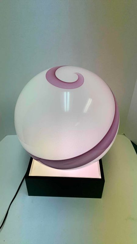 Photo 1 of GLASS GLOBE 14” CIRCUMFERENCE WITH LIGHTED BASE 18” TALL TOTAL