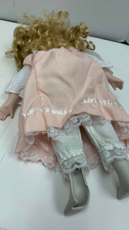 Photo 1 of 4-PORCELAIN DOLLS TALLEST IS 19”