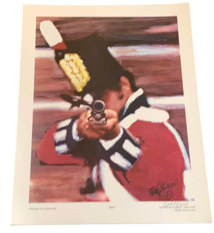 Photo 1 of 12-VINTAGE EVEL KNIEVEL SIGNED AND NUMBERED PRINTS “FIRE” 18” X 23”