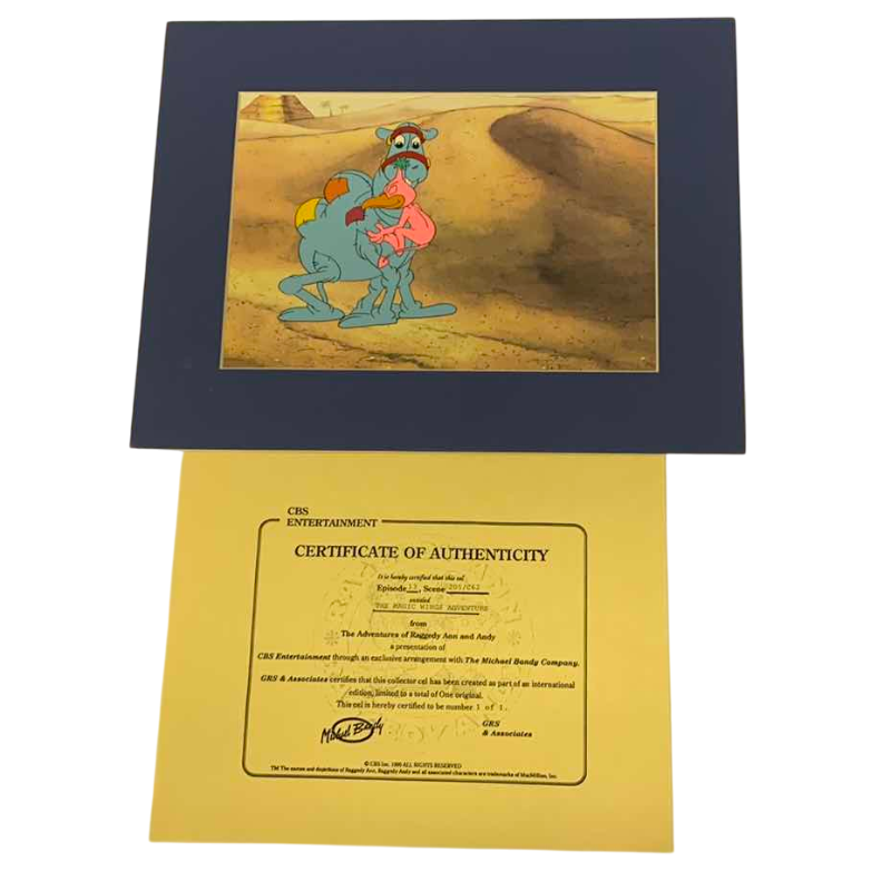 Photo 1 of VINTAGE COLLECTOR CELL WITH COA FROM THE ADVENTURES OF RAGGEDY ANN AND ANDY “THE MAGIC WINGS” 14” X 11”