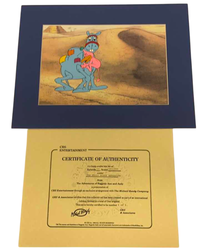 Photo 1 of VINTAGE COLLECTOR CELL WITH COA FROM THE ADVENTURES OF RAGGEDY ANN AND ANDY “THE MAGIC WINGS ADVENTURE” 14” X 11”