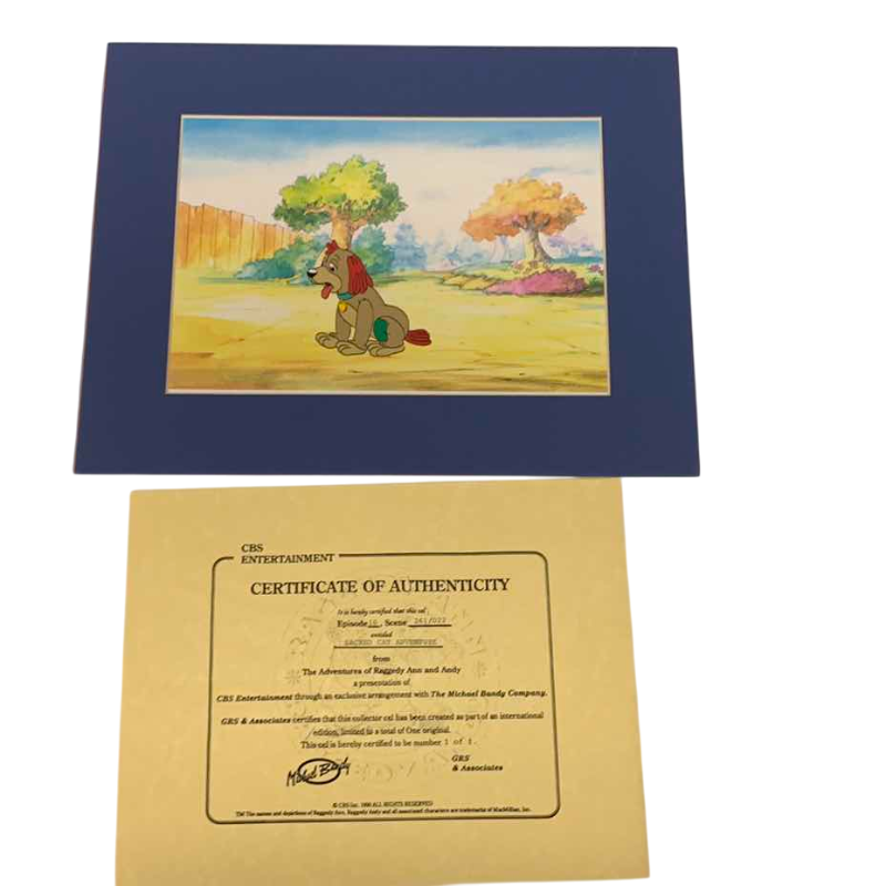 Photo 1 of VINTAGE COLLECTOR CELL WITH COA FROM THE ADVENTURES OF RAGGEDY ANN AND ANDY “SACRED CAT ADVENTURE”