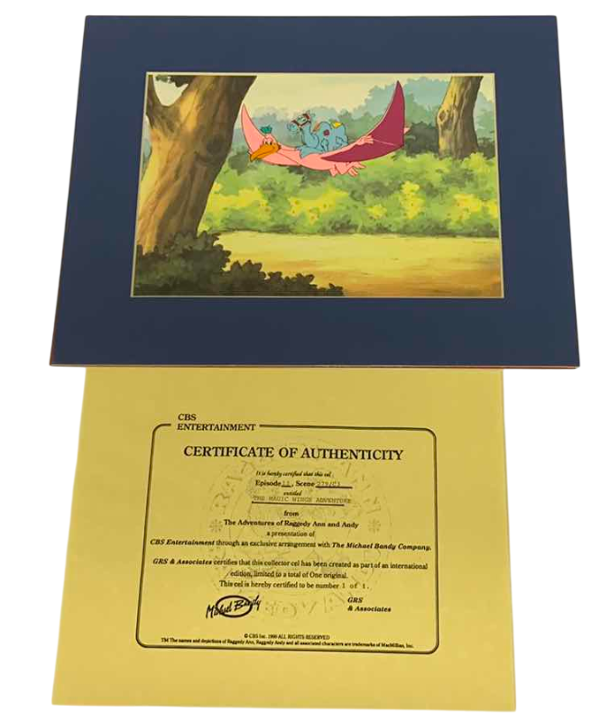 Photo 1 of VINTAGE COLLECTOR CELL WITH COA FROM THE ADVENTURES OF RAGGEDY ANN AND ANDY “THE MAGIC WINGS ADVENTURE” 14” X 11”