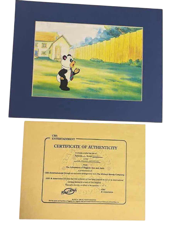 Photo 1 of VINTAGE COLLECTOR CELL FROM THE ADVENTURES OF RAGGEDY ANN AND ANDY “THE MABBIT ADVENTURE“ 14”X11”