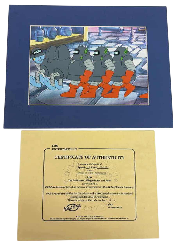 Photo 1 of VINTAGE COLLECTOR CELL WITH COA FROM THE ADVENTURES OF RAGGEDY ANN AND ANDY “ WARRIOR STATE ADVENTURE” 14”X11”