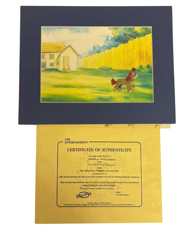 Photo 1 of VINTAGE COLLECTOR CELL WITH COA FROM THE ADVENTURES OF RAGGEDY ANN AND ANDY “ THE BEASTLY GHOST “ 14”X11”