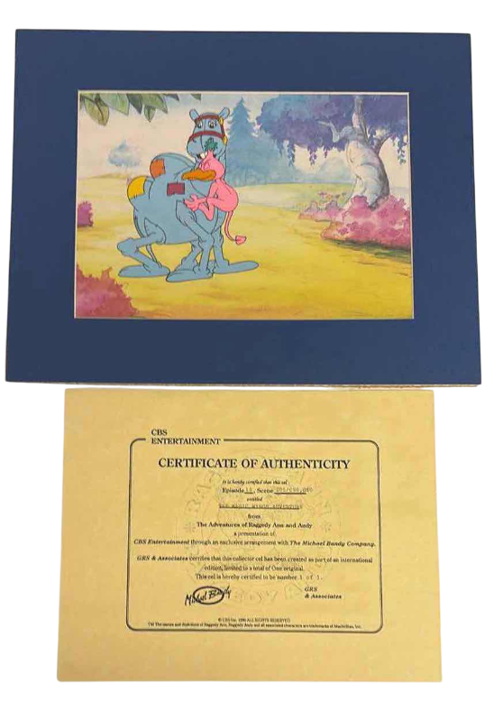 Photo 1 of VINTAGE COLLECTOR CELL WITH COA FROM THE ADVENTURES OF RAGGEDY ANN AND ANDY “THE MAGIC WINGS ADVENTURE ” 14”X11”
