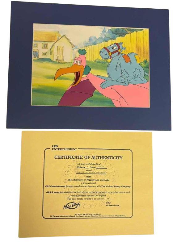 Photo 1 of VINTAGE COLLECTOR CELL WITH COA FROM THE ADVENTURES OF RAGGEDY ANN AND ANDY “ THE MAGIC WINGS ADVENTURE” 14”X11”