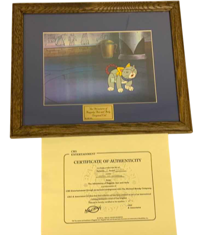Photo 1 of VINTAGE COLLECTOR CELL WITH COA FROM THE ADVENTURES OF RAGGEDY ANN AND ANDY “SACRED CAT ADVENTURE” 15” X 13”