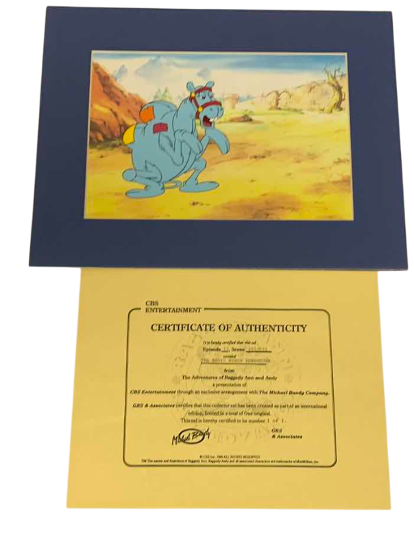 Photo 1 of VINTAGE COLLECTOR CELL WITH COA FROM THE ADVENTURES OF RAGGEDY ANN AND ANDY “THE MAGIC WINGS ADVENTURE” 14” X 11”