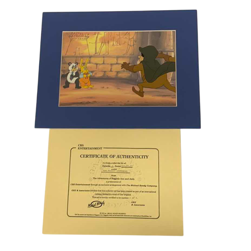 Photo 1 of VINTAGE COLLECTOR CELL WITH COA FROM THE ADVENTURES OF RAGGEDY ANN AND ANDY “THE MAGIC WINGS ADVENTURE” 14” X 11”