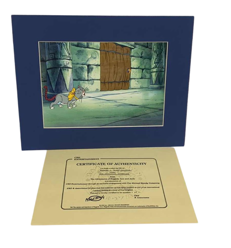 Photo 1 of VINTAGE COLLECTOR CELL WITH COA FROM THE ADVENTURES OF RAGGEDY ANN AND ANDY “THE PERRIWONK ADVENTURE“ 14” X 11”